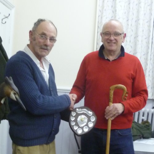 Phil Daniels Receiving Clive Collins Trophy For Year 2017